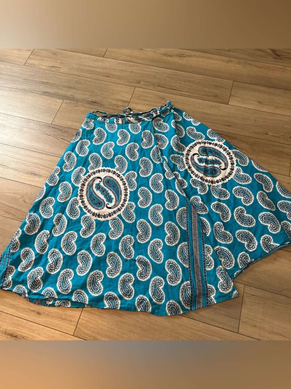 Vintage Wraparound Skirt Paisley Bandana Boho Festival Hippie Coastal 70’s
